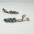 Vintage Native American Turquoise Needle Point Silver Unsigned Earrings