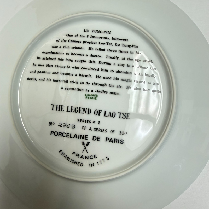 Legend of Lao Tse 3 Plates Limited Edition Series 276/300 Limoges France w/ Box