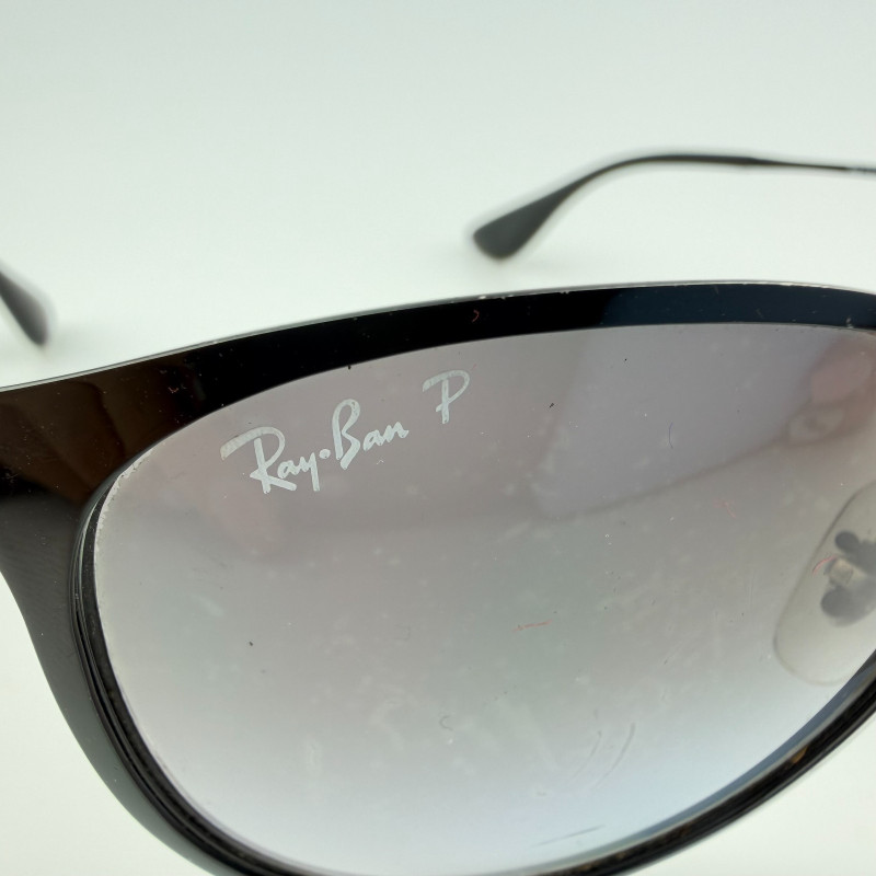 Ray-Ban RB3539 Erika Metal Polarized Black Grey Sunglasses 54mm - Authentic