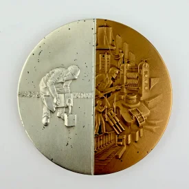 1967 Handy & Harman Sterling Silver Bronze 100 Year Centennial Medal