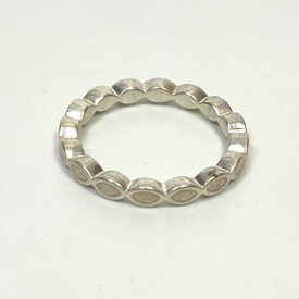 Pandora Better Together Twist Ring Size 7 White Enamel Authentic 190884EN23