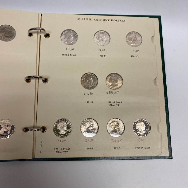 Susan B. Anthony Dollars Series 1979-1981, 1999, LCA12, 18 Coins Susan B. Anthony Dollars Series 1979-1981, 1999, LCA12, 18 Coins