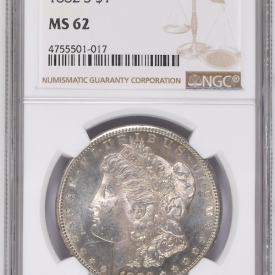 NGC 1882 S $1 MS 62 MORGAN DOLLAR