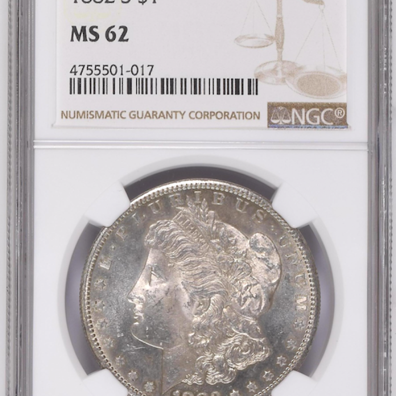 NGC 1882 S $1 MS 62 MORGAN DOLLAR