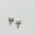 Sterling Silver Cross Diamond &  Black Diamond Woman's Earrings