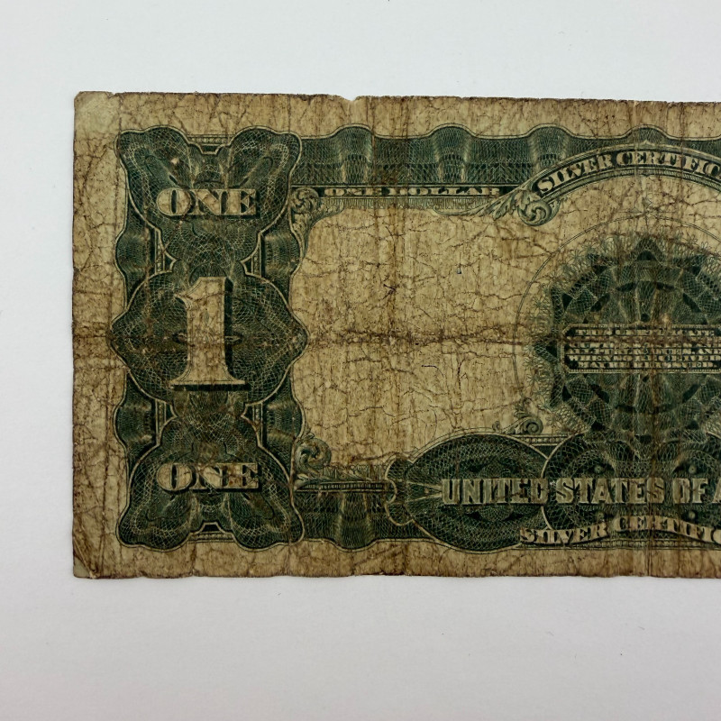 1899 $1 Large Silver Certificate Black Eagle Blue Seal, Serial N54143419A Dallas