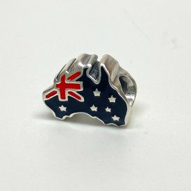 RARE Pandora Australia Map Charm – Retired 2013 Recalled Flag Error