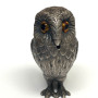 Collectible Vintage Owl Figurine Orange Eyes
