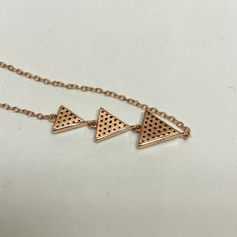 Shashi Rose Gold Triangle earring & Braclet set Shashi Rose Gold Triangle earring & Braclet set