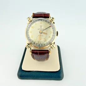 Vintage Benrus 10K Gold Plate Calendar Watch Day Date Mechanical Working