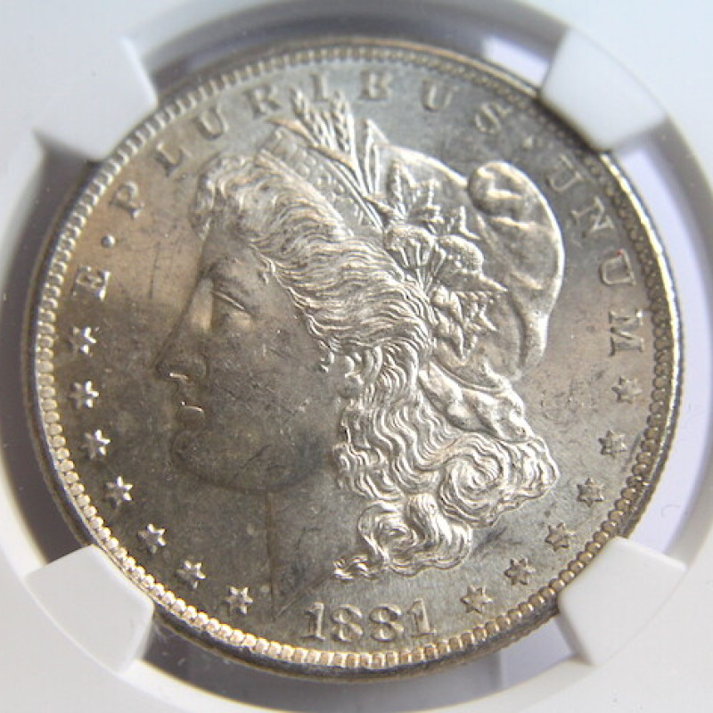NGC MS 62 1881 S $1 SILVER DOLLAR MORGAN