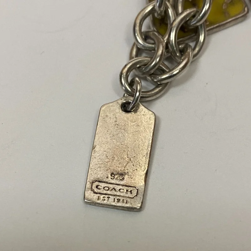Coach EST. 1941 Sterling Silver Retired Purse Charm Bracelet