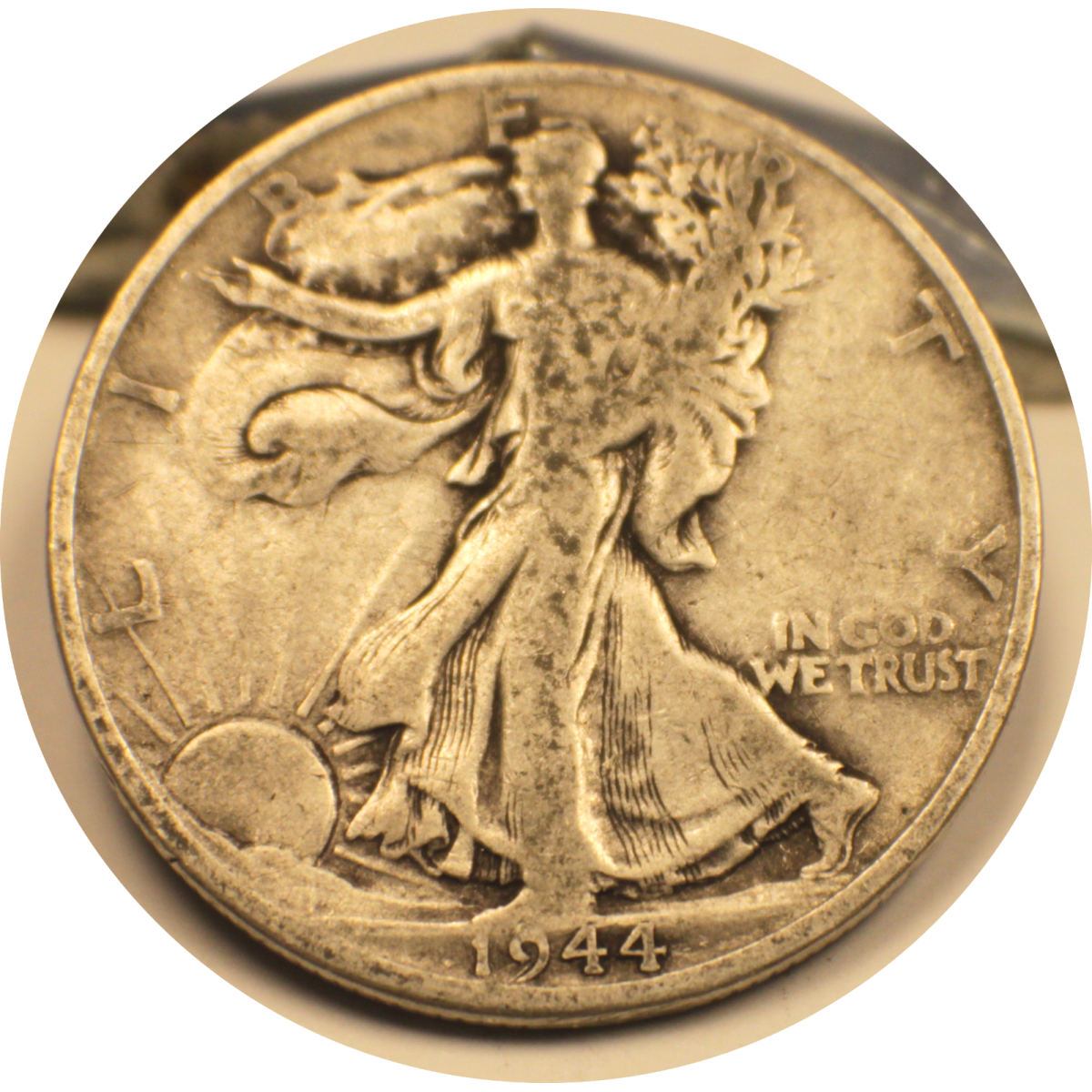 1944 D Liberty Walking Half Dollar Silver Coin #002