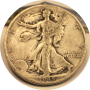 1944 D Liberty Walking Half Dollar Silver Coin #002