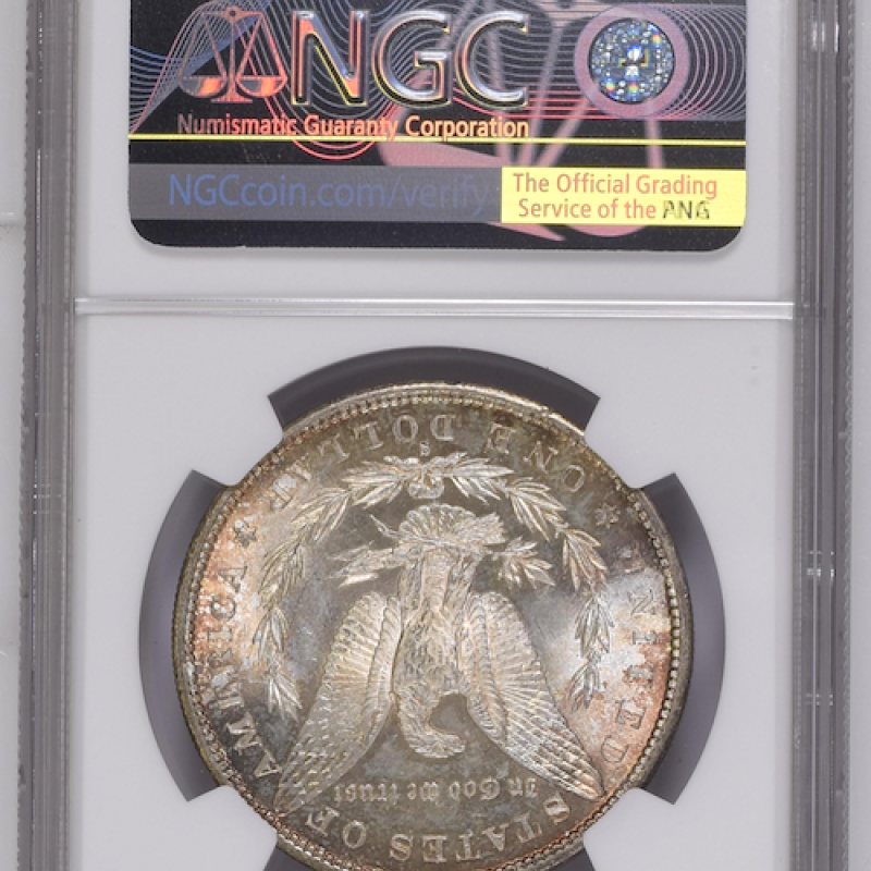 1880 S $1 NGC MS 62 SILVER DOLLAR MORGAN (COLOR COIN)  1880 S $1 NGC MS 62 SILVER DOLLAR MORGAN (COLOR COIN)