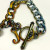 Juicy Couture Bracelet Iridescent with Charm Puffy Heart Chain