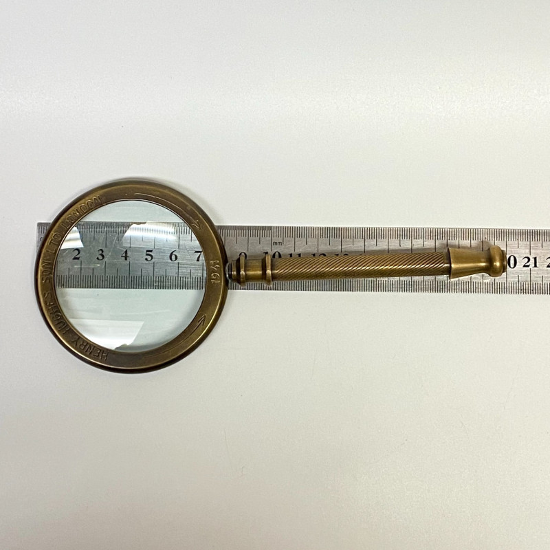 Antique Vintage Style Brass Magnifying Glass "London 1941" Lens Instruments
