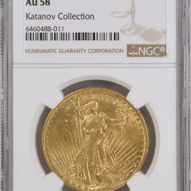NGC AU 58 1915 Gold $20 Saint-Gaudens Double Eagle