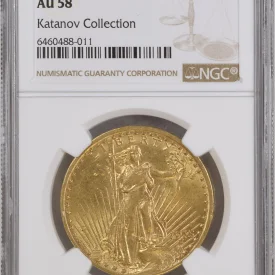 NGC AU 58 1915 Gold $20 Saint-Gaudens Double Eagle