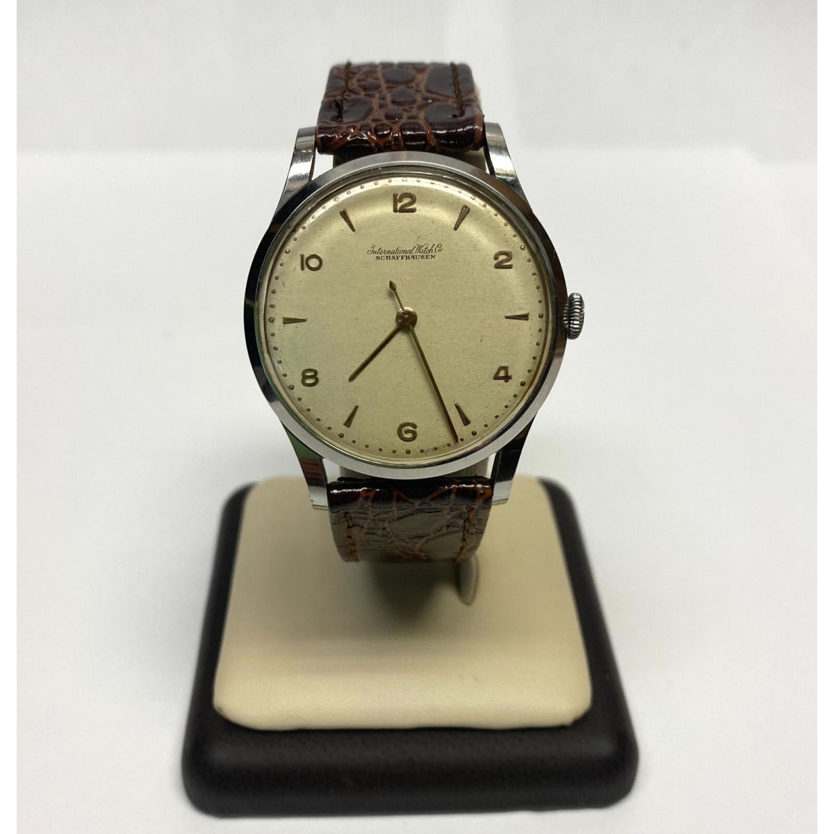 IWC Schaffhausen Mechanical Watch Co Stainless Steel 36mm, Gold Dials and Hands