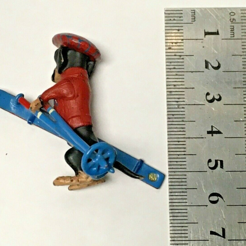 1 3/4 LONG DOGGY WITH RED HAT , RED SWEATER WITH BLUE SKI DECOR FOR TABLE 1 3/4 LONG DOGGY WITH RED HAT , RED SWEATER WITH BLUE SKI DECOR FOR TABLE