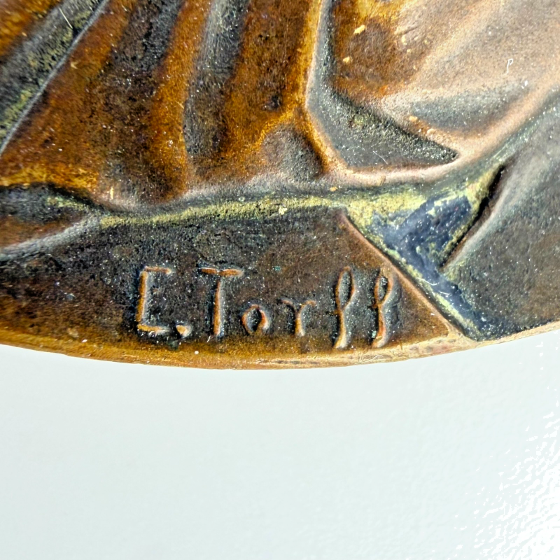 Personalised bronze wedding medal "Einer trage des anderen Last" 1919, Germany