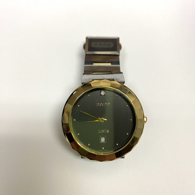 Rado Jubile Gold Plated Bezel Hi Tech Ceramic Scratch Proof Water Sealed Watch