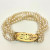 Jade 14k Clasp Five Strand Pearl Bracelet 7 Inch Jade 14k Clasp Five Strand Pearl Bracelet 7 Inch