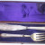 SILVER PLATE ANTIQUE FORK AND KNIFE 12 INCHES "RMEN" Silver Mark