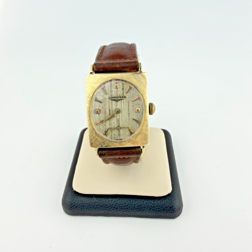 Longines Swiss Ladies Wrist Watch 17 Jewels 10K Gold Brown Leather Longines Swiss Ladies Wrist Watch 17 Jewels 10K Gold Brown Leather