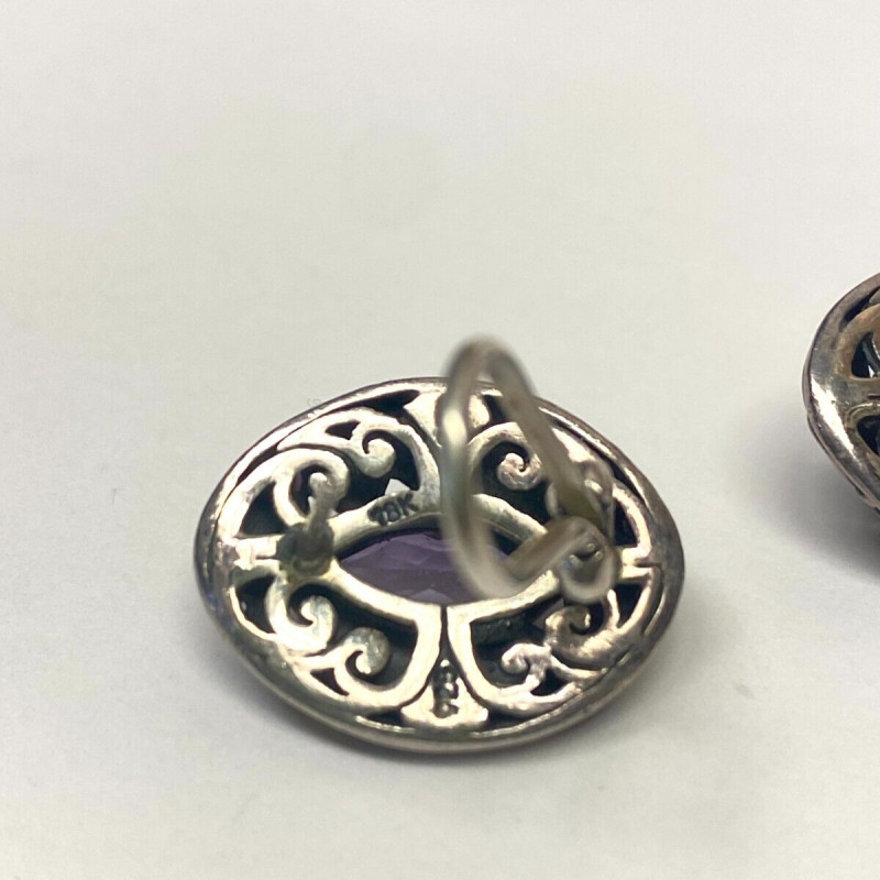 SAMUEL BENHAM BJS STERLING SILVER 18K GOLD EARRINGS RING SET LOT PURPLE SAMUEL BENHAM BJS STERLING SILVER 18K GOLD EARRINGS RING SET LOT PURPLE