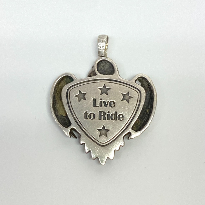 Vintage As Motorcycle Eagle “Live To Ride” Pendant 16.1 Grams Vintage As Motorcycle Eagle “Live To Ride” Pendant 16.1 Grams