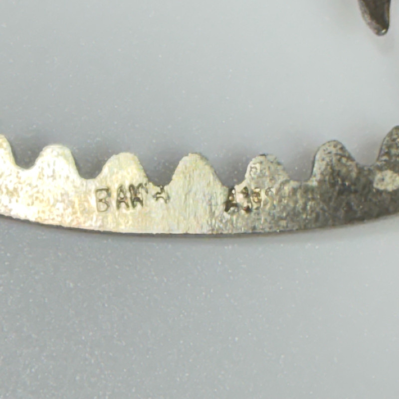 Antique Brazilian Amulet Silver Brooch Pin PENCA DE BALANGANDAN with 7 Charms