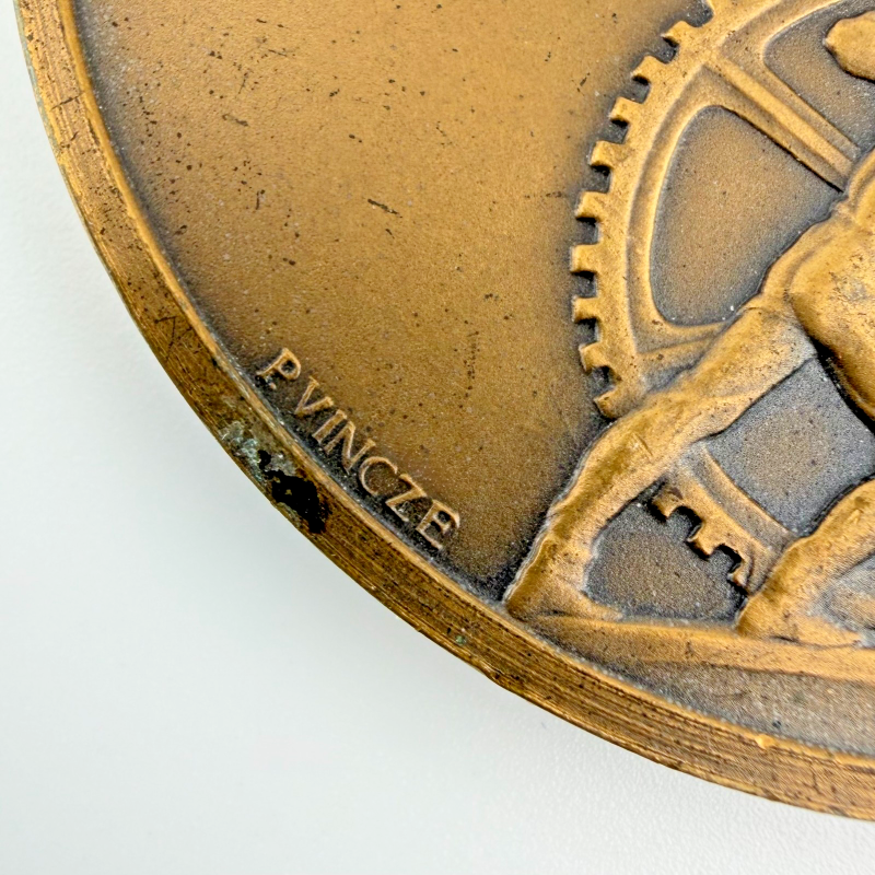 1965 ISRAEL HISTORICAL CITIES EDMOND DE ROTHSCHILD FATHER STATE MEDAL BRONZE