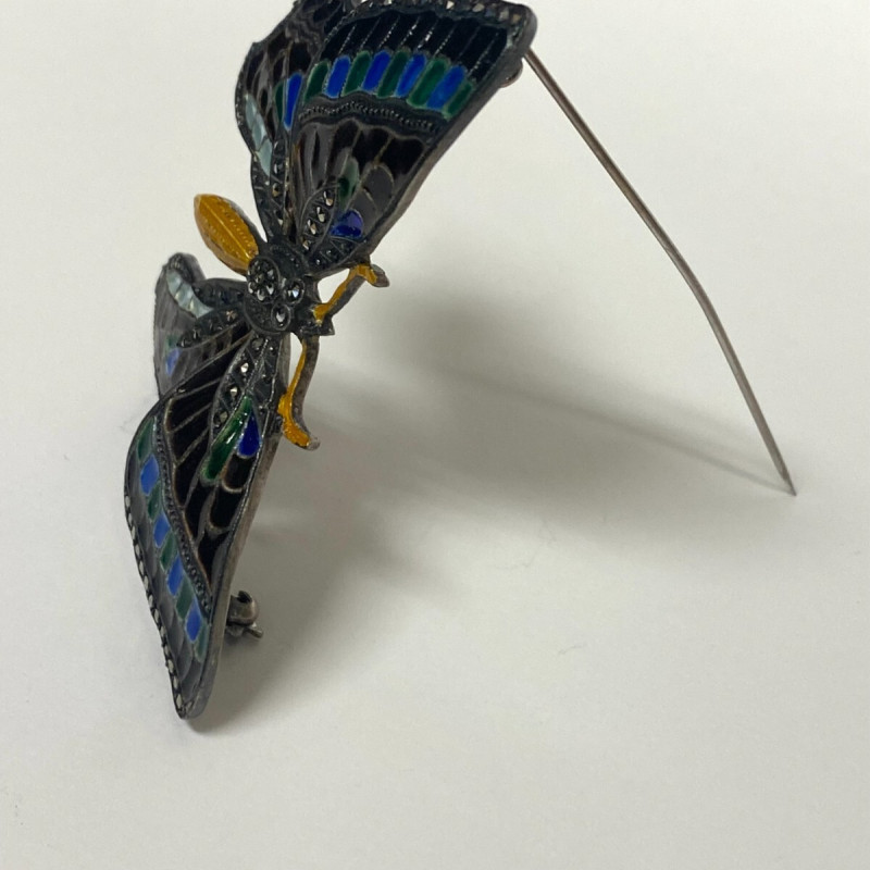 Vintage Alice Caviness Germany Enamel Sterling Silver Butterfly Brooch Vintage Alice Caviness Germany Enamel Sterling Silver Butterfly Brooch