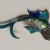 Antique Sterling Silver Designed Gems Faced Blue Multicolor Fish / 1 Ruby Eye  