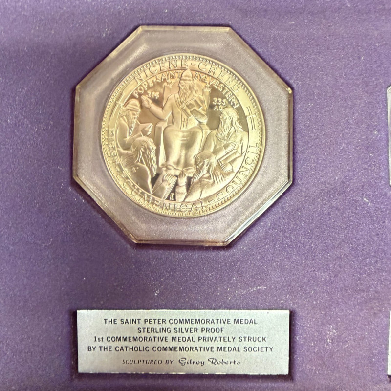 Catholic Commemorative Medal Society 6-Piece Sterling Silver Proof Popes Set