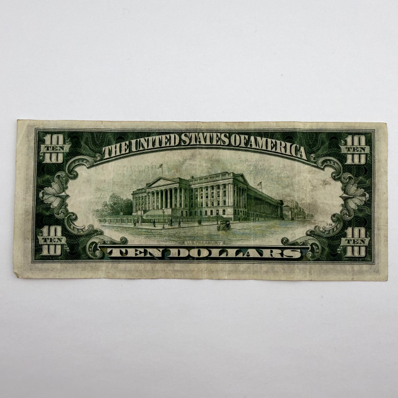 1934-A $10 Federal Reserve Note - Leading 077 Low Serial - B07769493C New York