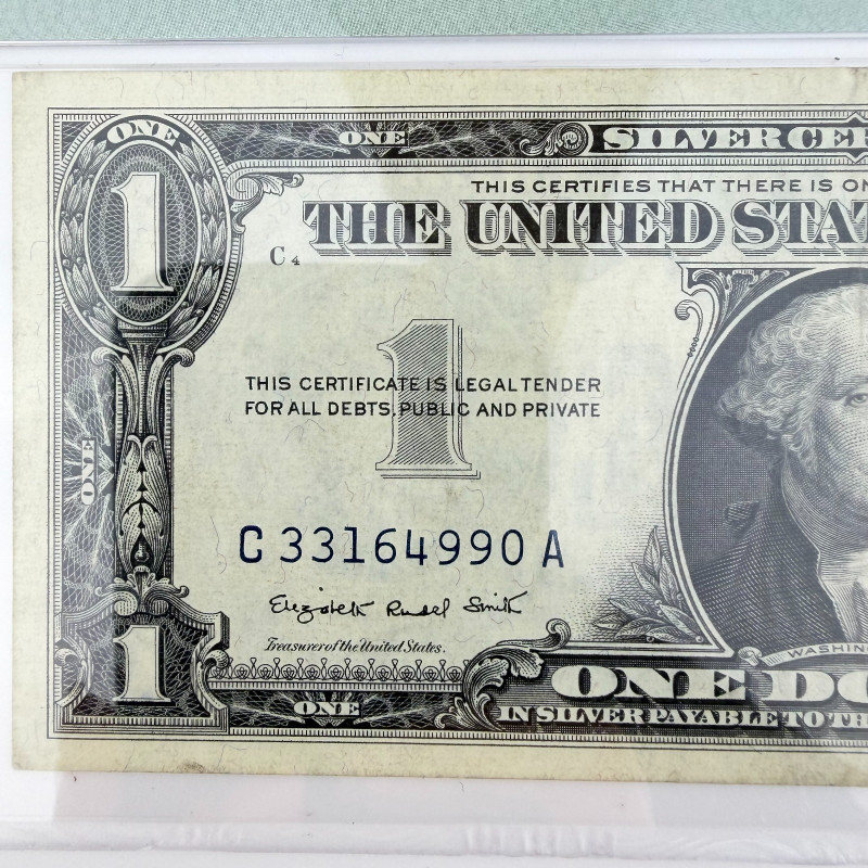 1957A $1 Silver Certificate Fr. 1620 CA Block PMG 40 EPQ Smith/Dillon C33164990A