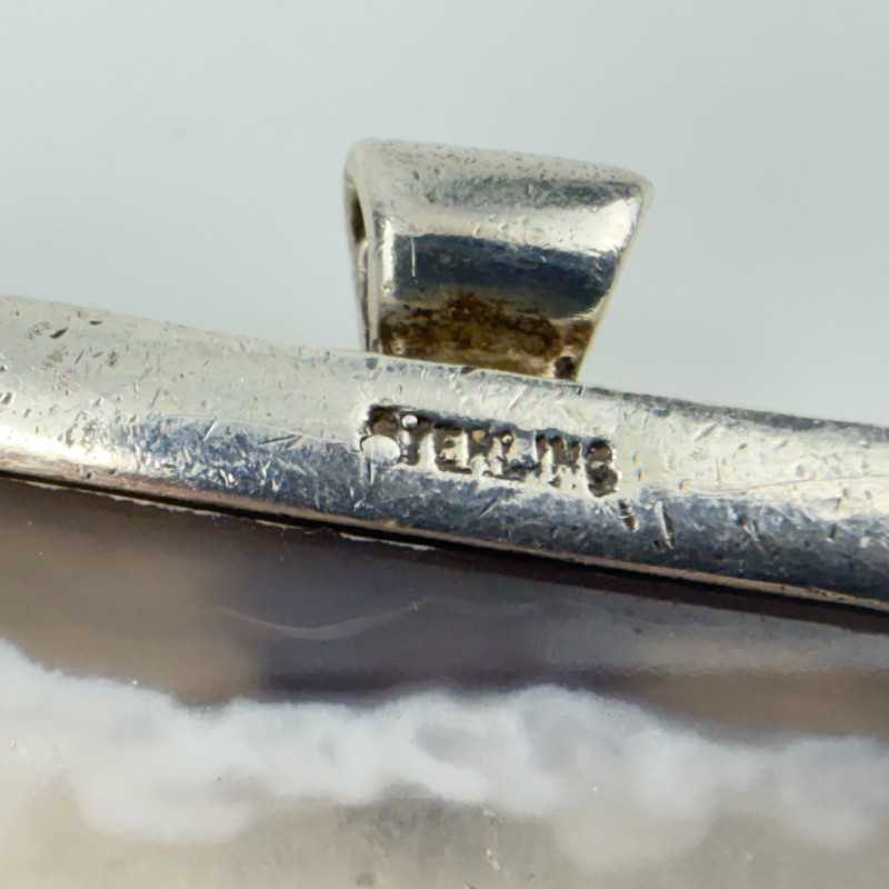 Amethyst Stalactite Raw Geode Druzy Sterling Silver 925 Handcrafted Pendant 1.5"