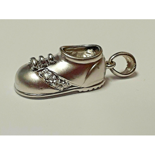 14K Baby Shoe Charm With Engraving 585 0n Pendent