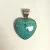 925 SS Heart Turquoise Center Stone Necklace Pendent Made in China