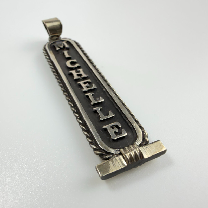 Egyptian Hieroglyphic Elegant Sterling Silver CARTOUCH personalize MICHELLE