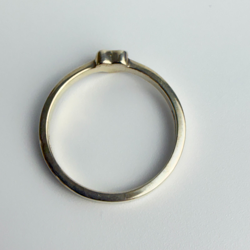 Tiffany & Co. Sterling Silver Paloma Picasso Modern Heart Ring Size 14.25