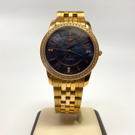 Croton Men's Stainless Steel Black Mother Of Pearl Dial CR307935