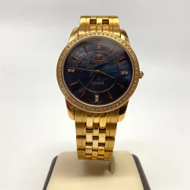 Croton Men's Stainless Steel Black Mother Of Pearl Dial CR307935