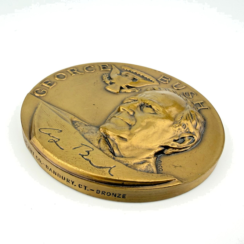 1989 USA 41st PRESIDENT BUSH G BRONZE 70MM MEDAL