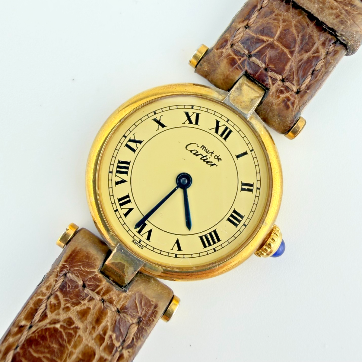 Vintage Cartier Must de Cartier Gold Plated Silver 925 Quartz Watch