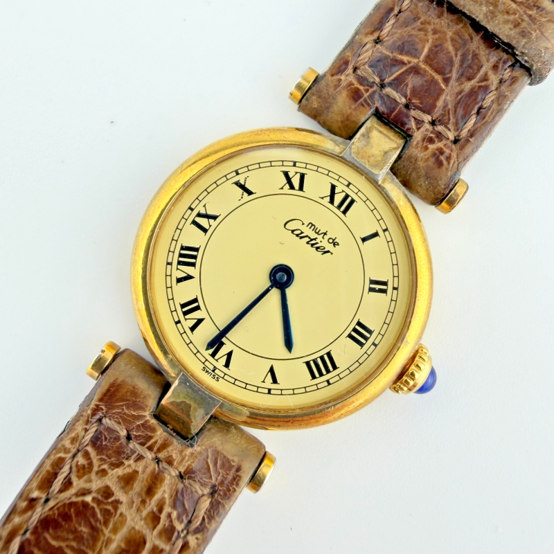 Vintage Cartier Must de Cartier Gold Plated Silver 925 Quartz Watch