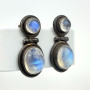 Nicky Butler NB Sterling Silver BLUE MOONSTONE Dangling 925 Earrings
